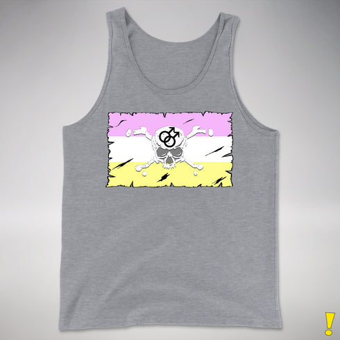 Twink Pride Pirate Flag Premium Tank Top - Grey Heather
